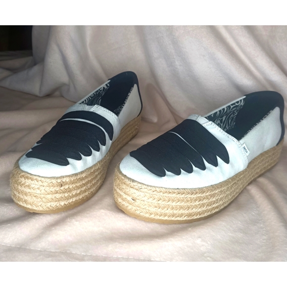 TOMS Valencia Platform espadrille slip on *size 9 NEW* - Picture 4 of 11